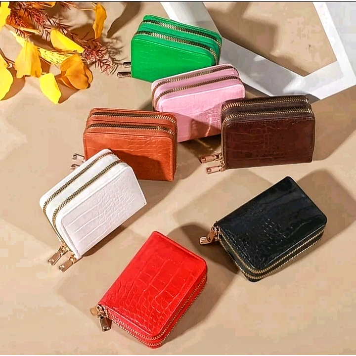 Promo Dompet Cewek Mini Dompet Croco Dua Resleting