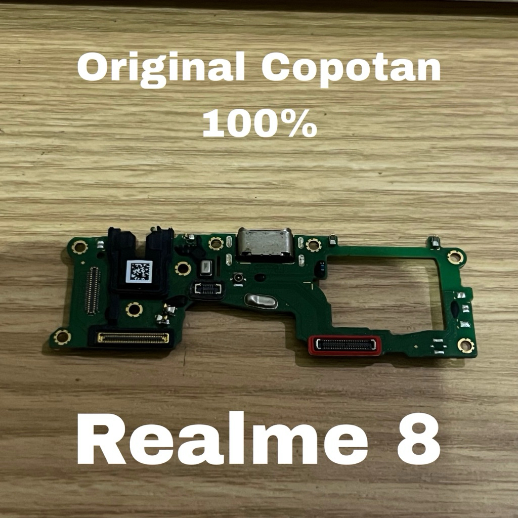 Papan Charger Fulset mic telvon Realme 8 Original Copotan Normal 100%