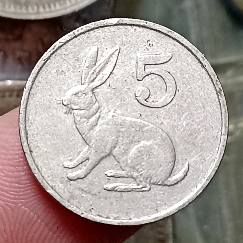 Koin Kuno Zimbabwe 5 Cents