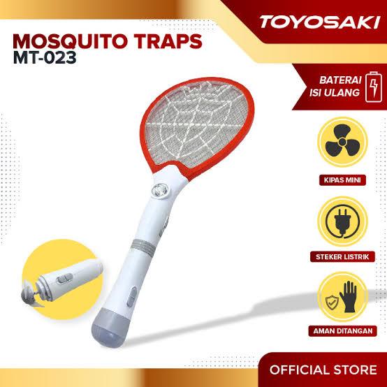 Raket Nyamuk Toyosaki MT-023 + Senter + Kipas Angin
