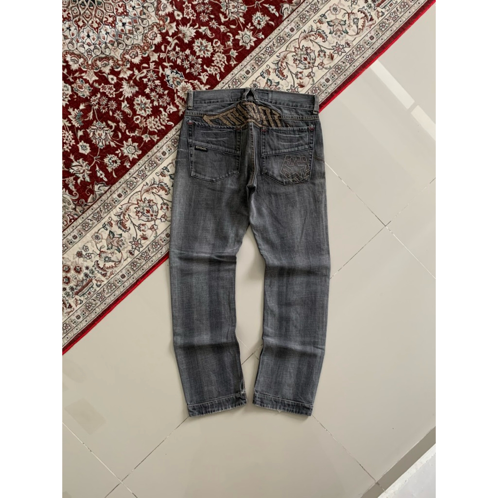 Vintage Tribal Gear Usa Embroidery Washed Jeans