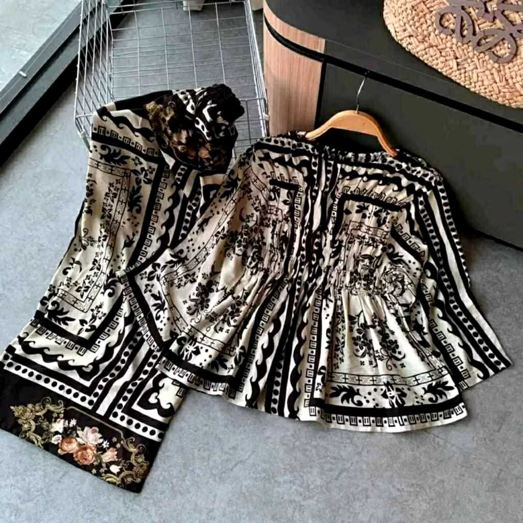 Setelan Rayon adem Celana Kulot Set Wanita Terbaru Onset viral Jumbo