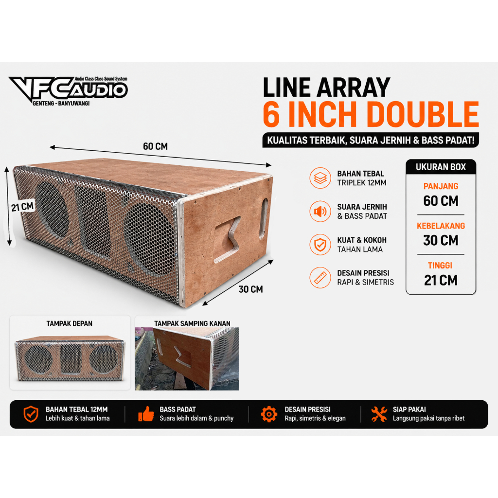 Box Line array 6 inch Double