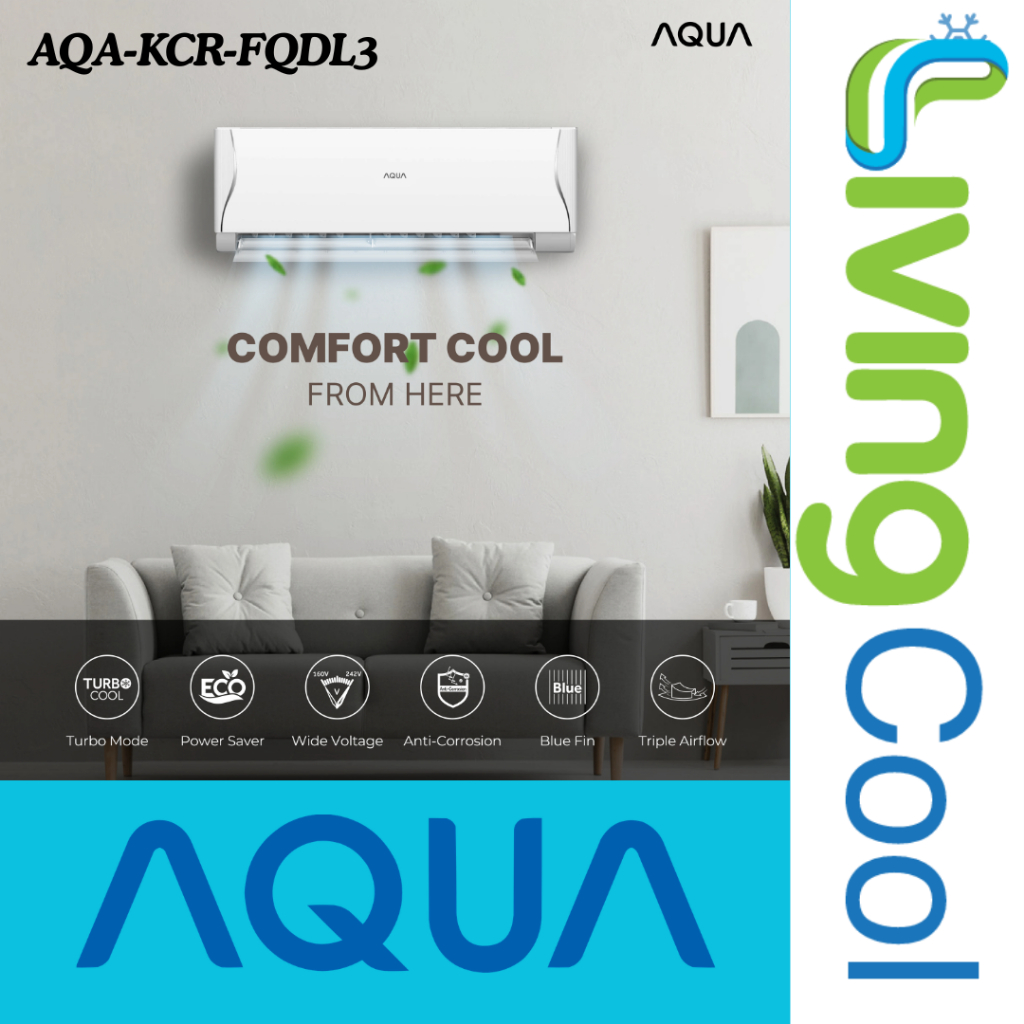 Aqua AC Standard 2 pk AQA-KR18FQAL Garansi Free Kirim purwakarta Karawang Cikarang Bekasi Jakarta