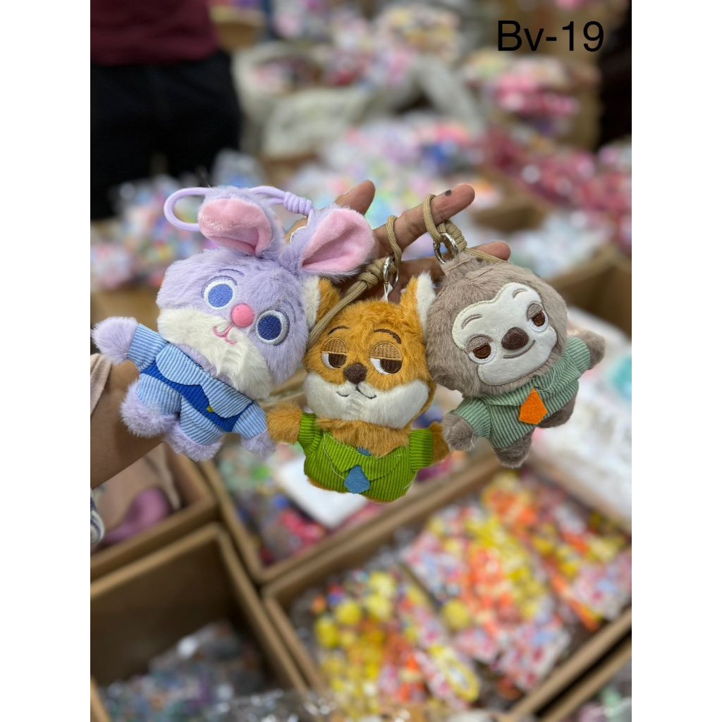 BARU Gantungan Kunci BABY ZOTOPIA Face Cute Lucu VIRAL / Ganci Karakter Kelinci Mainan Rabbit Plush 