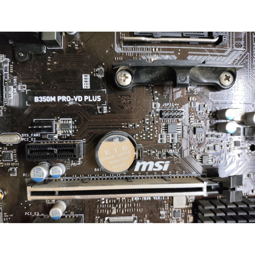 MSI B350m vd plus motherboard AM4 support ryzen 5 5600 dengan update bios