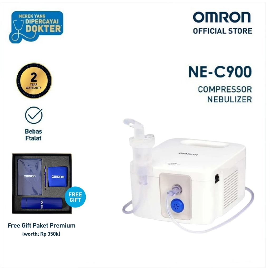 OMRON Compressor Nebulizer NE-C900 Free Paket Premium