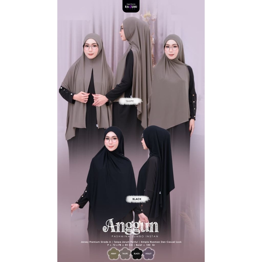 ANGGUN PASHMINA INSTAN JUMBO ORI RAQUMI HIJAB