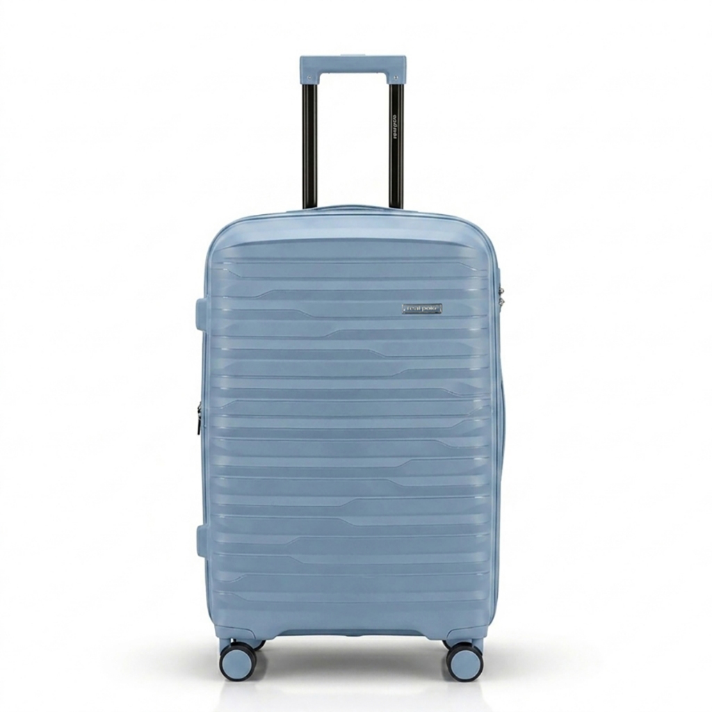 Real Polo Rivera Koper Hardcase PP - 4 Roda Putar Expandable - Size 28 Inch