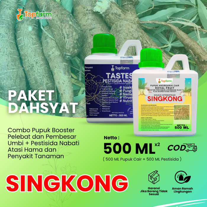 Pupuk & Pestisida Nabati Untuk Tanaman Singkong 500Ml / Pupuk Singkong Agar Berbuah Lebat / Pupuk Ca