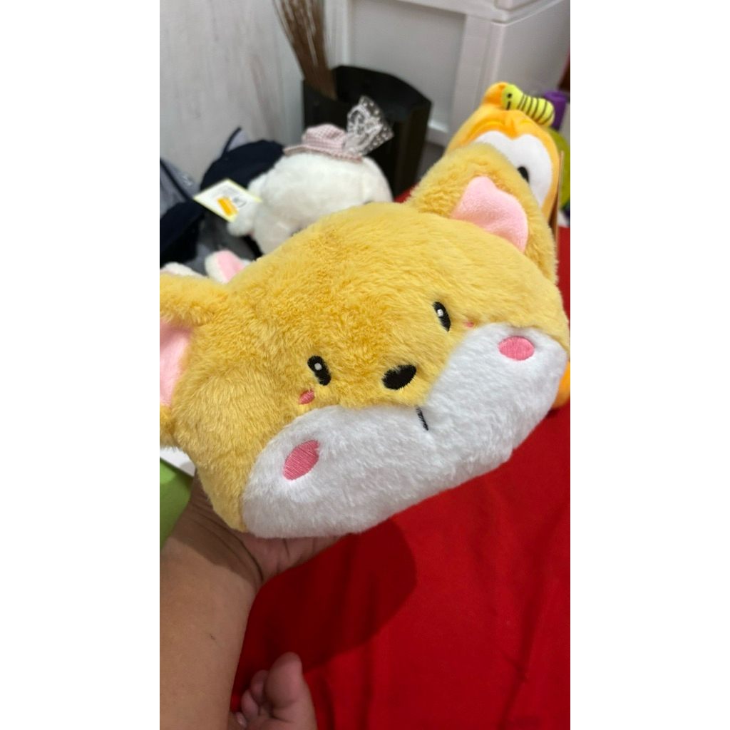 boneka kucing kuning boneka jamur sedih mushroom