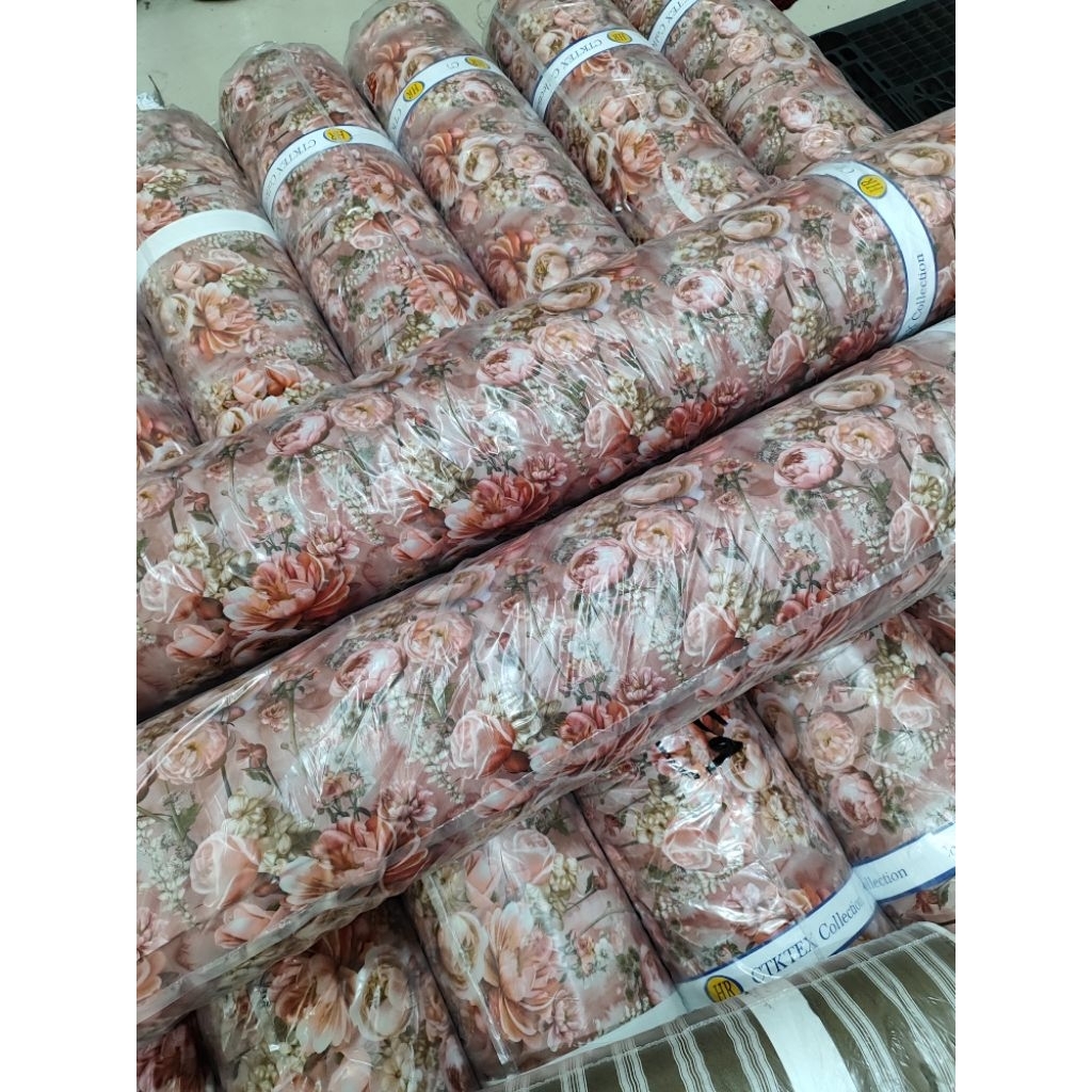 Kain Katun Rayon Viscose Premium Motif | Bahan Setcel Daster Tunik Gamis Piyama Mukena | Harga Per 0