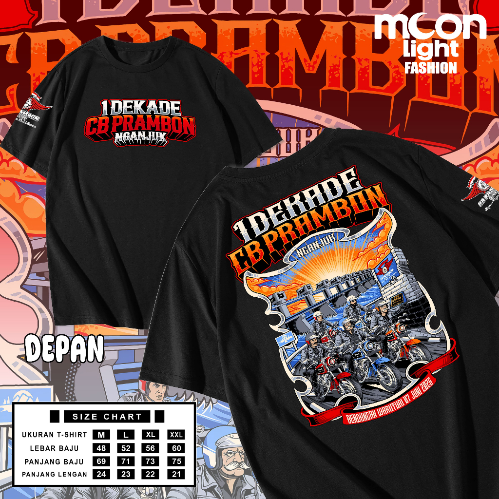 Kaos ACARA 1 DEKADE CB PRAMBON NGANJUK ORIGINAL Tgl 7 JUNI 2026 Kaos Acara CB PRAMBON