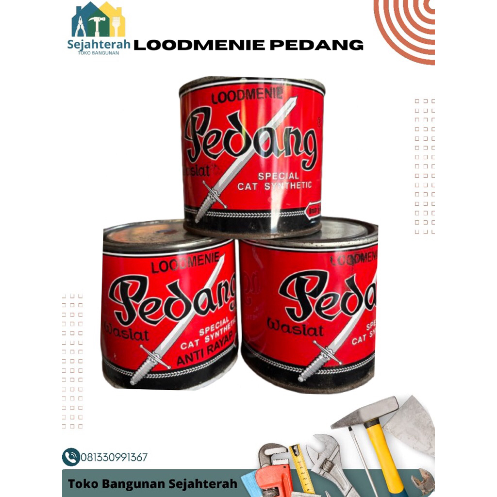 Loodmenie pedang kayu 1/2 kg | Cat dasar kayu anti rayap | Cat dasar Pedang