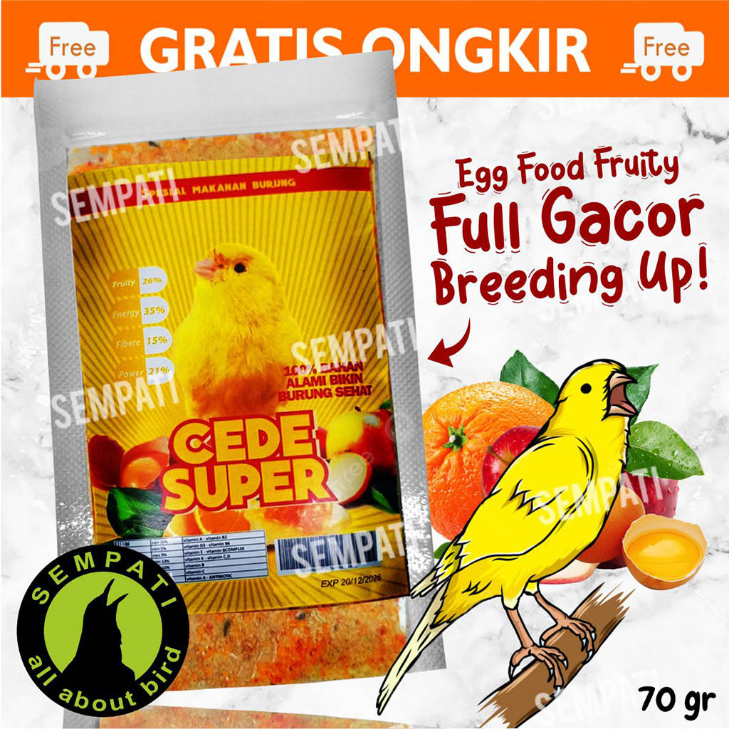 SEMPATI Cede Cd Super Egg Food Pakan Burung Kenari Canary Finch Sanger Siskin Pakan Harian Lomba Bur