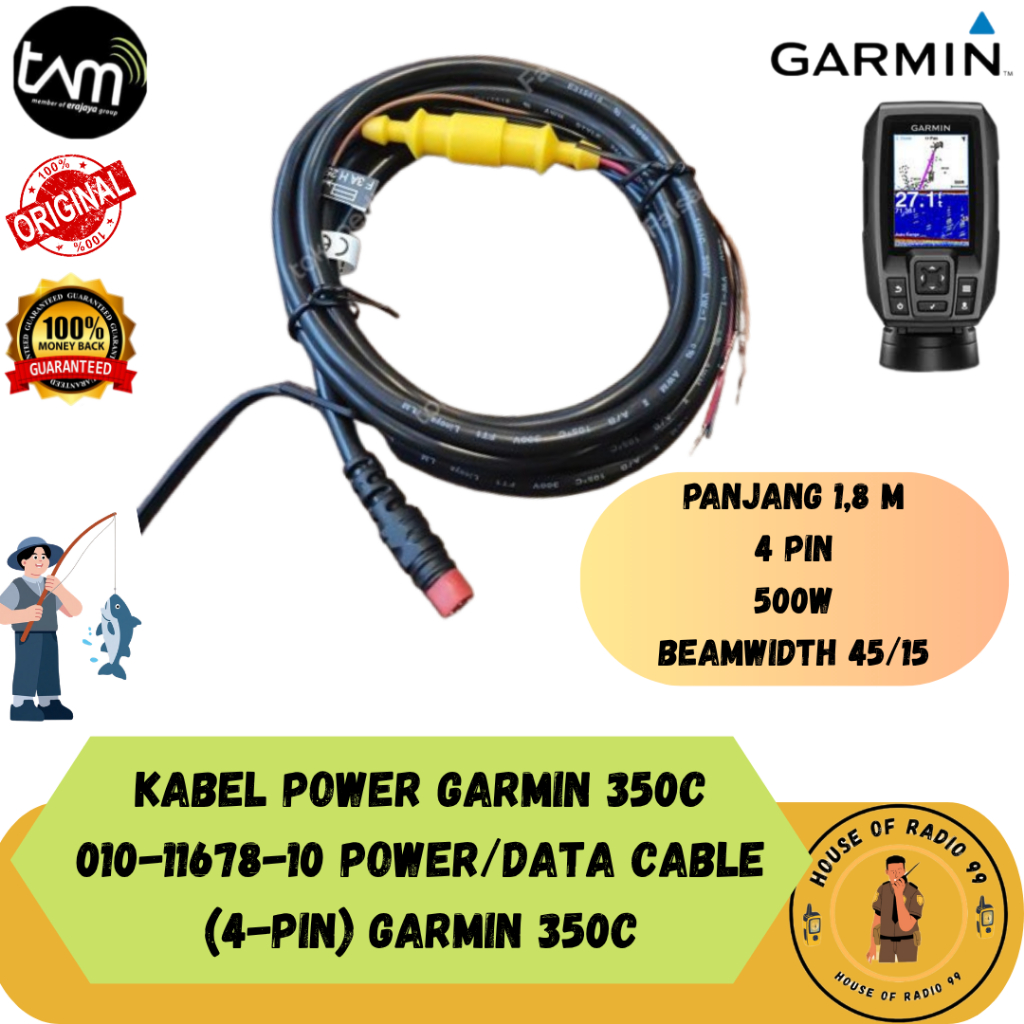 kabel power garmin 350 fish finder 350c P/N 010-12199-04
