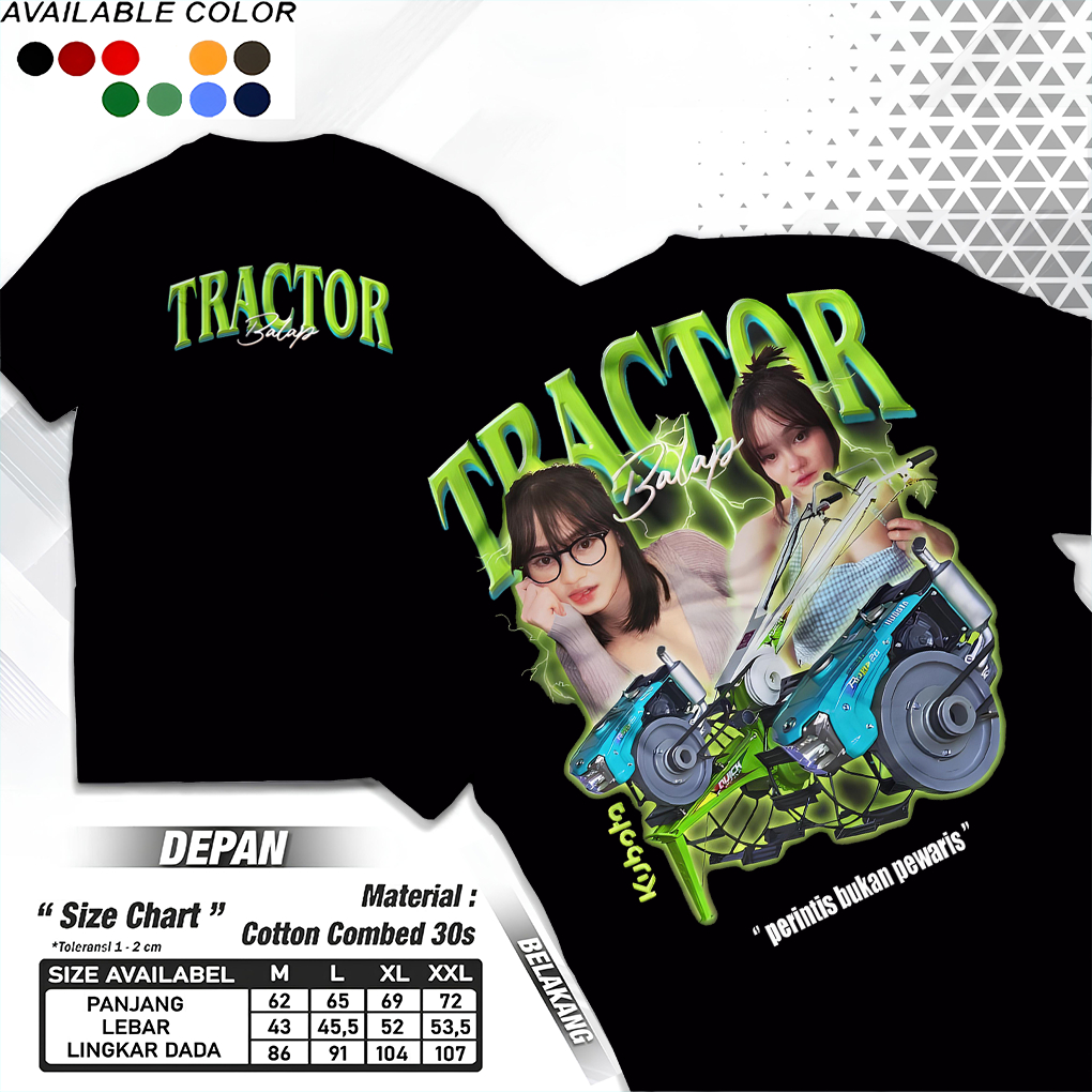 Sumber Sukses12 Baju Kaos Traktor Sawah Kaos Sawah Petani Muda Kaos Traktor Mania Bisa Cod