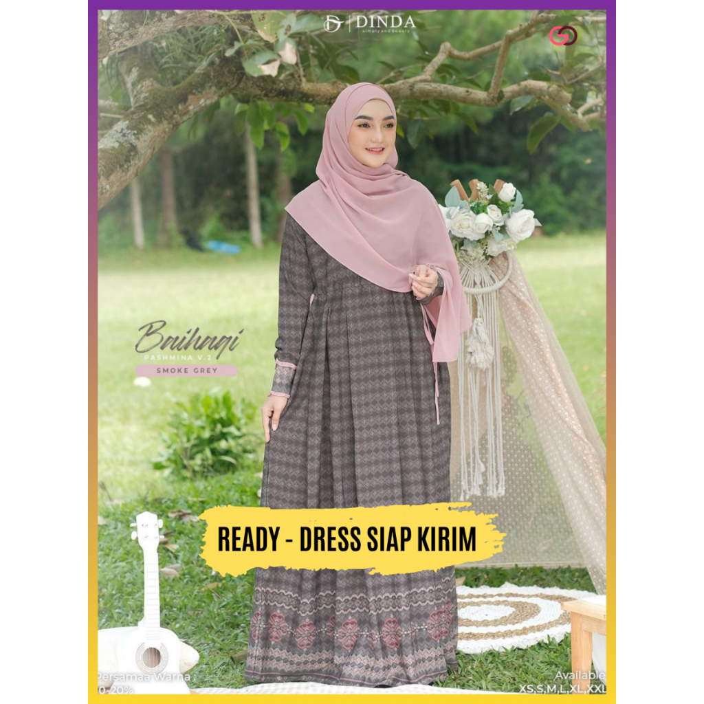 Dress Printing Exclusive Baihaqi by Dinda Gamis Motif Daily Wear