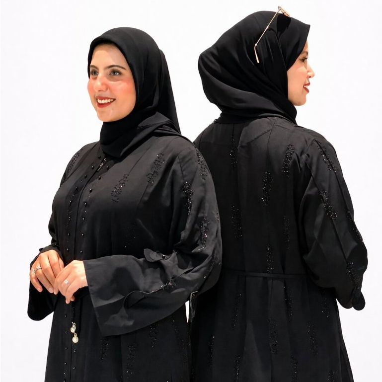 Ophie151 - Abaya Shafia Jetblack Premium – Tampilan Mewah Ala Saudi