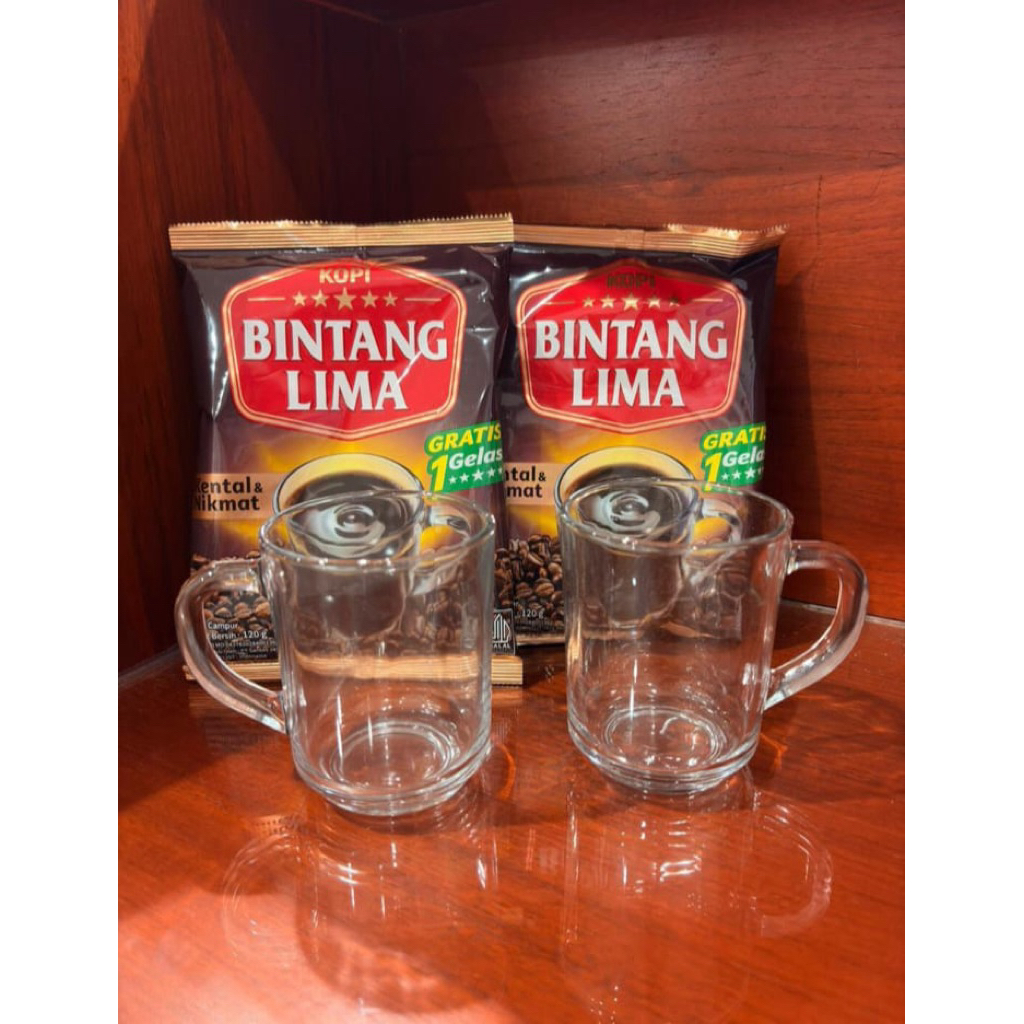 KOPI BINTANG 5 KOPI KAPAL API gratis gelas promo