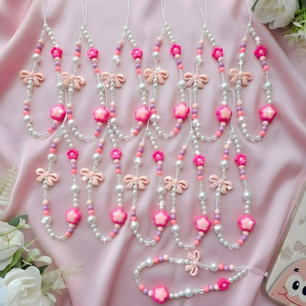 (12 pcs) Gantungan Hp Phone Strap Gantungan Tas Bag Charm Gantungan Kunci Keychain Barang Grosir Aks