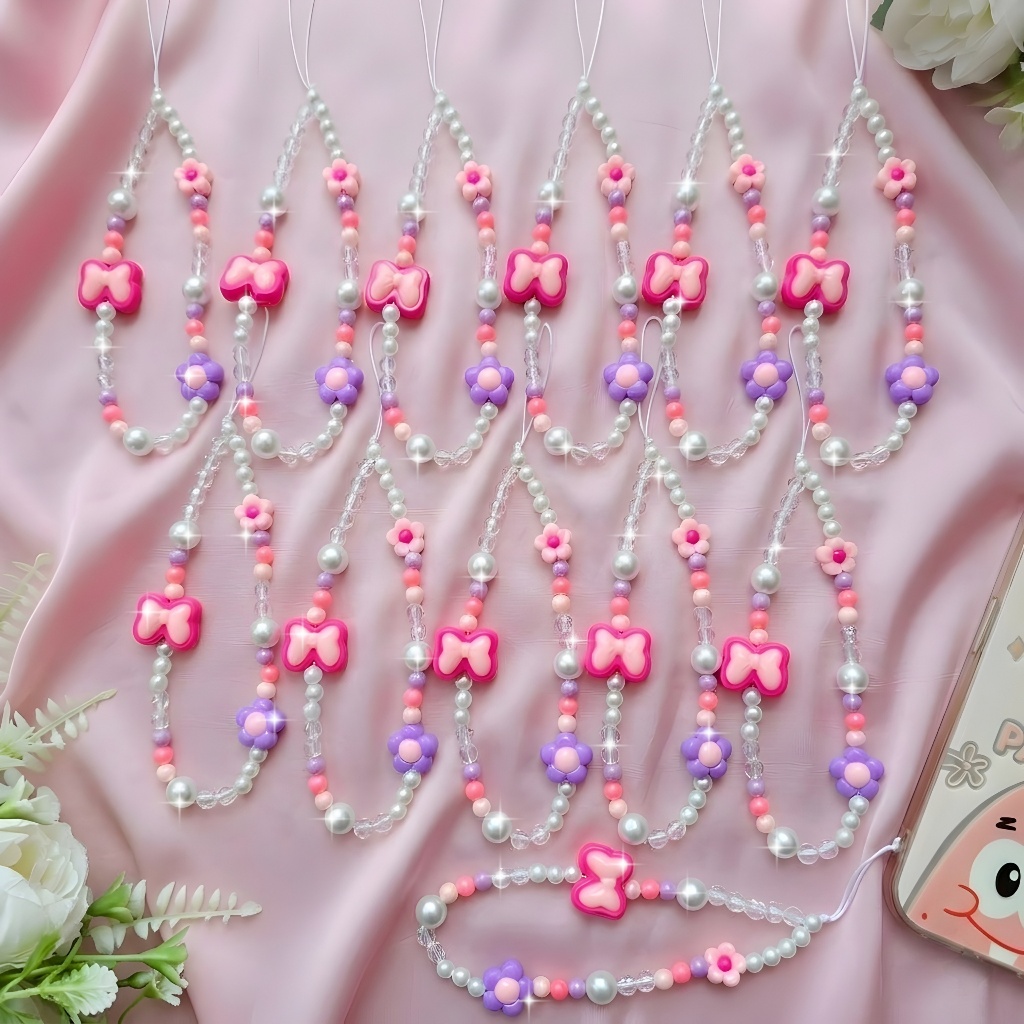 (12 pcs) Gantungan Hp Phone Strap Gantungan Tas Bag Charm Gantungan Kunci Keychain Barang Grosir Aks