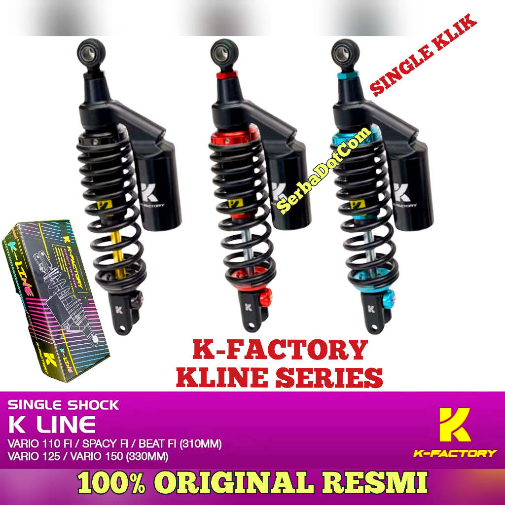 SHOCK K-FACTORY KLINE SERIES ORIGINAL BEAT MIO SCOOPY VARIO 125 VARIO 150 XRIDE 310 330 mm KFACTORY 