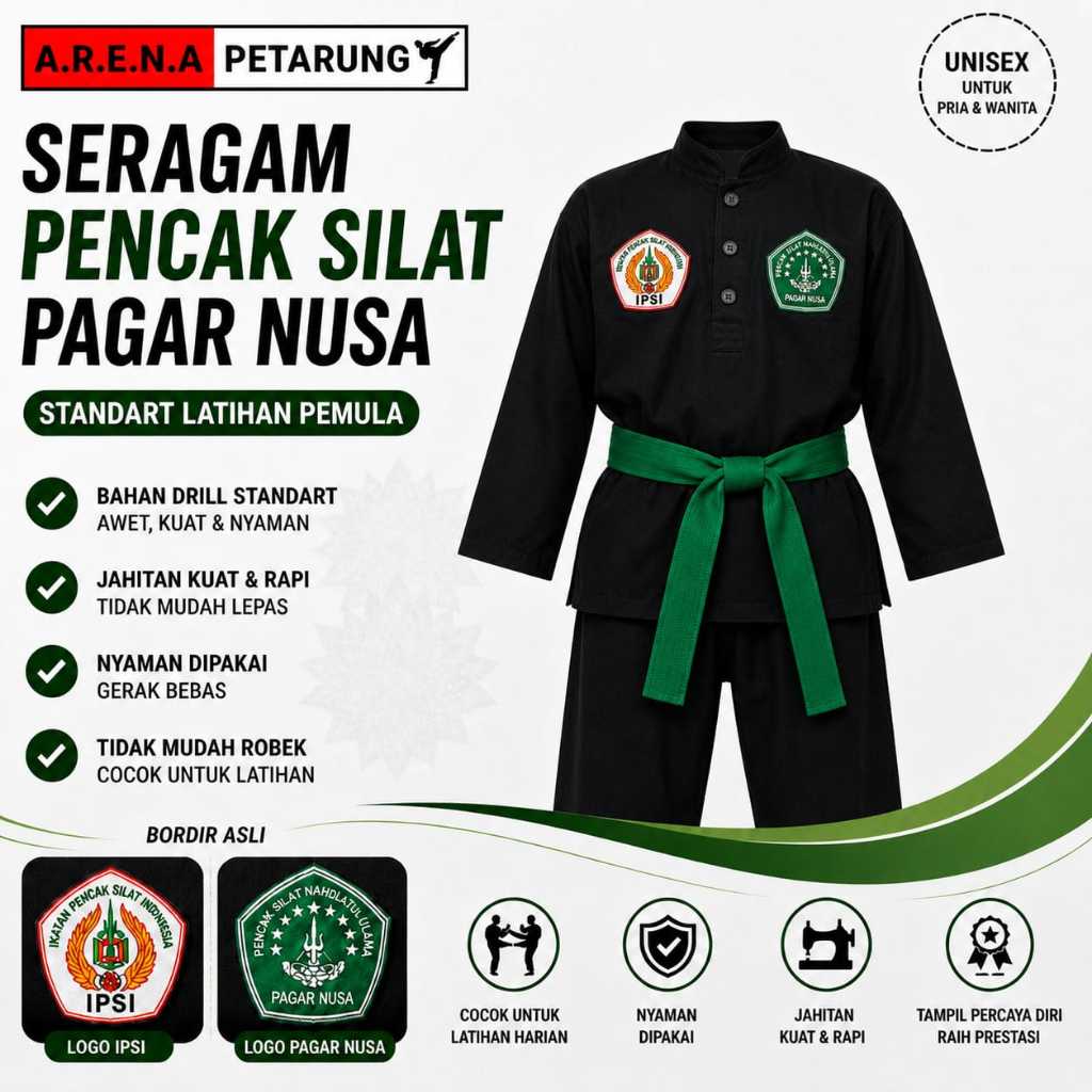 seragam silat pagar Nusa /seragam pagar Nusa siswa