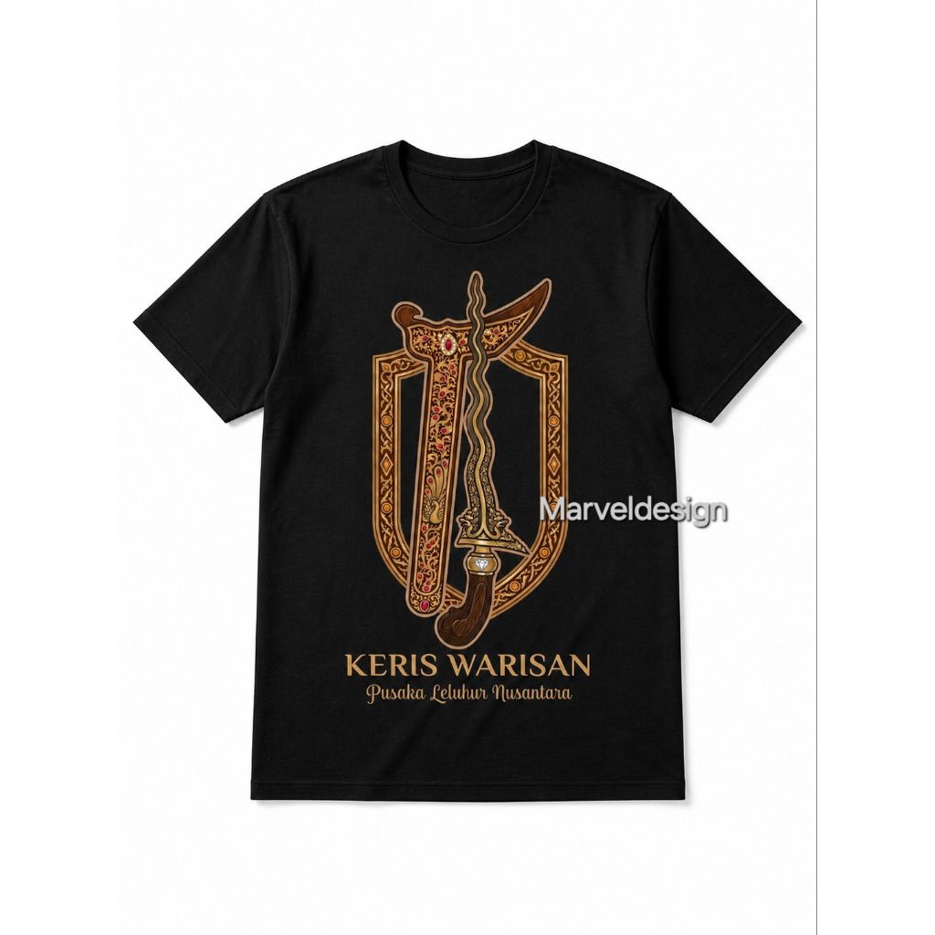 KAOS JAWA KERIS WARISAN PUSAKA LELUHUR NUSANTARA, KAOS PRIA COTTON COMBED 24S