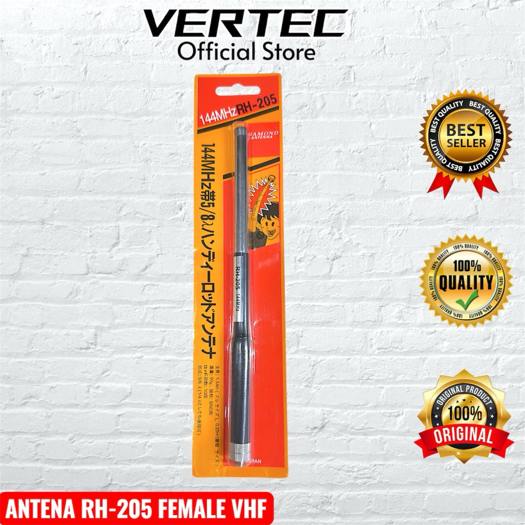Antena RH205 Female VHF 136-174Mhz Compatible HT Baofeng UV5R UV82 Weierwei 3288 3288S Berlin FM-V6R