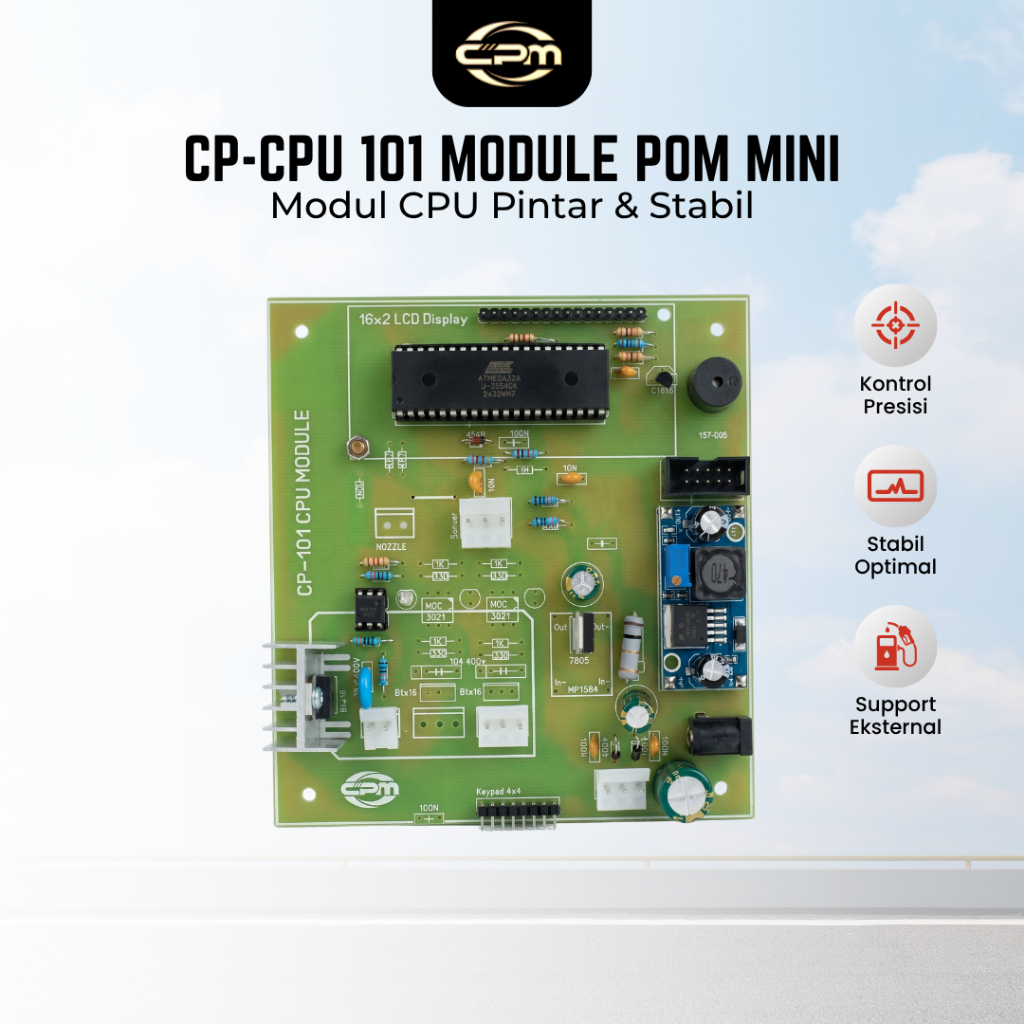 CPU Pom Mini Pertamini 101 Module CPM Digital Papan Display Flow Sensor Kontrol Eksternal