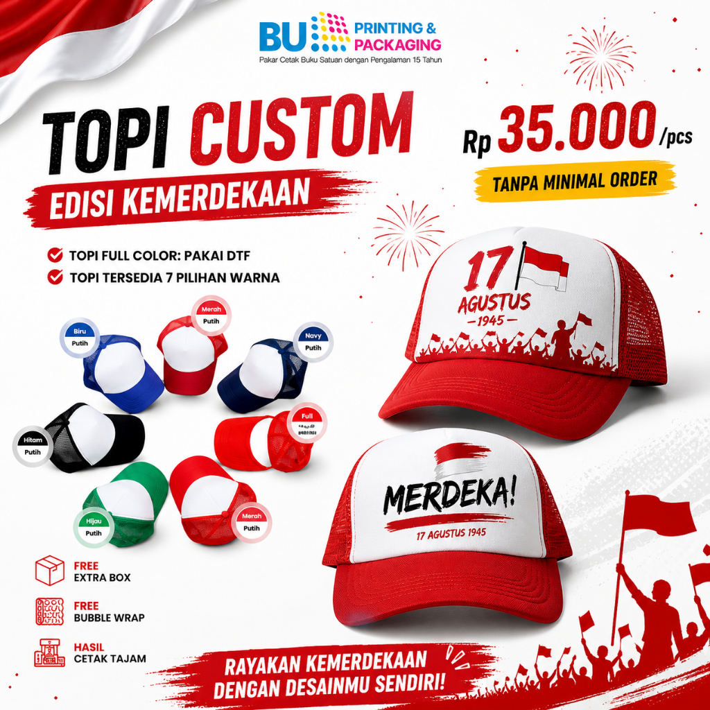 Topi Custom - Sablon DTF