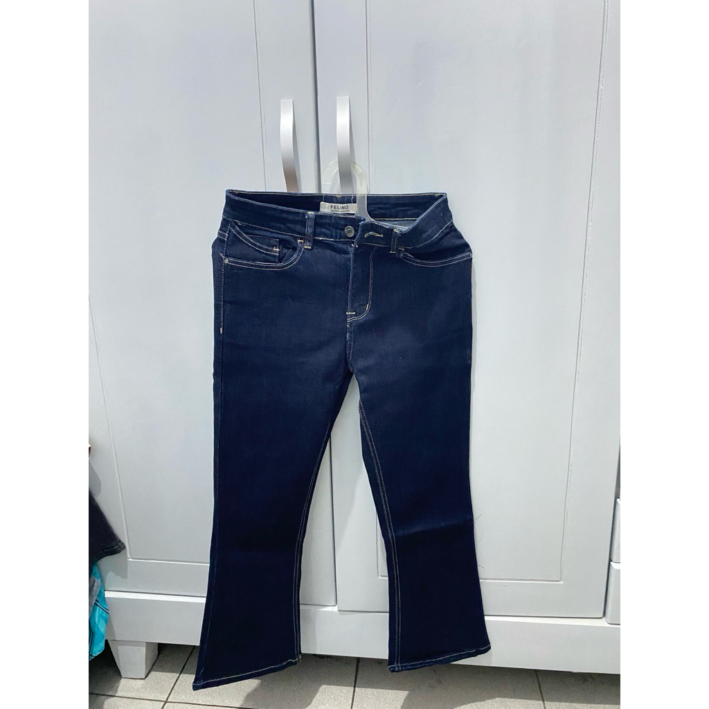[PEELOVED] Felino Flare Jeans Wanita / Celana Jeans Cutbray Stretch Premium