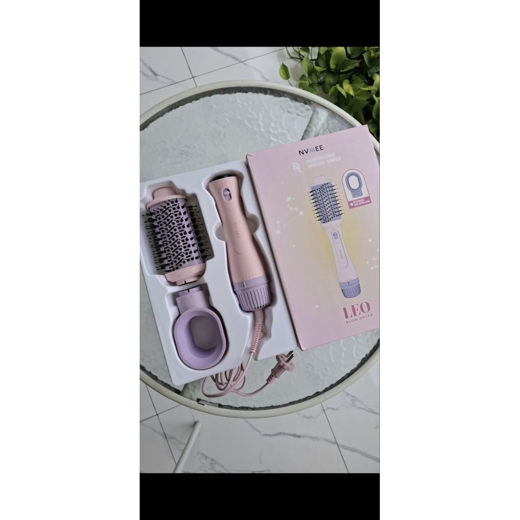 NVMEE LEO Blow Dryer Sisir Pengering 2in1 dengan Suhu 4 Mode