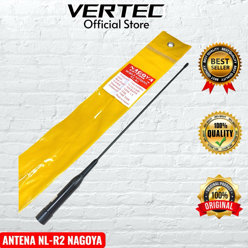 Antena Mobil NL-R2 Nagoya Dualband VHF UHF NLR2 Compatible untuk Radio Rig Kenwood ICOM Alinco Yaesu
