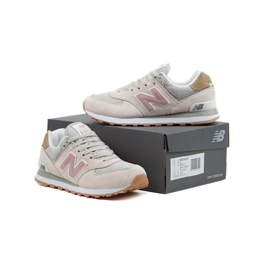 ( BDGSNKRS ) Sepatu New Balance 574 Classic Beige Pink