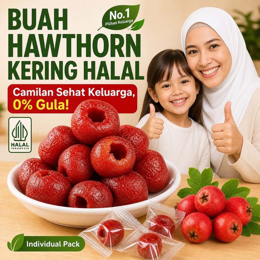 [Pengiriman 24 jam]Buah hawthorn kering halal 125g/Hawthorn Berongga Tanpa Biji/Makanan Ringan Hawth