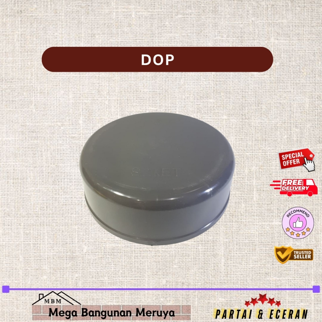 Dop 6" inch | Cap 6" inch | Tutup Pipa 6" in PVC | Dop Polos 6 in | Dop Pipa 6 inch
