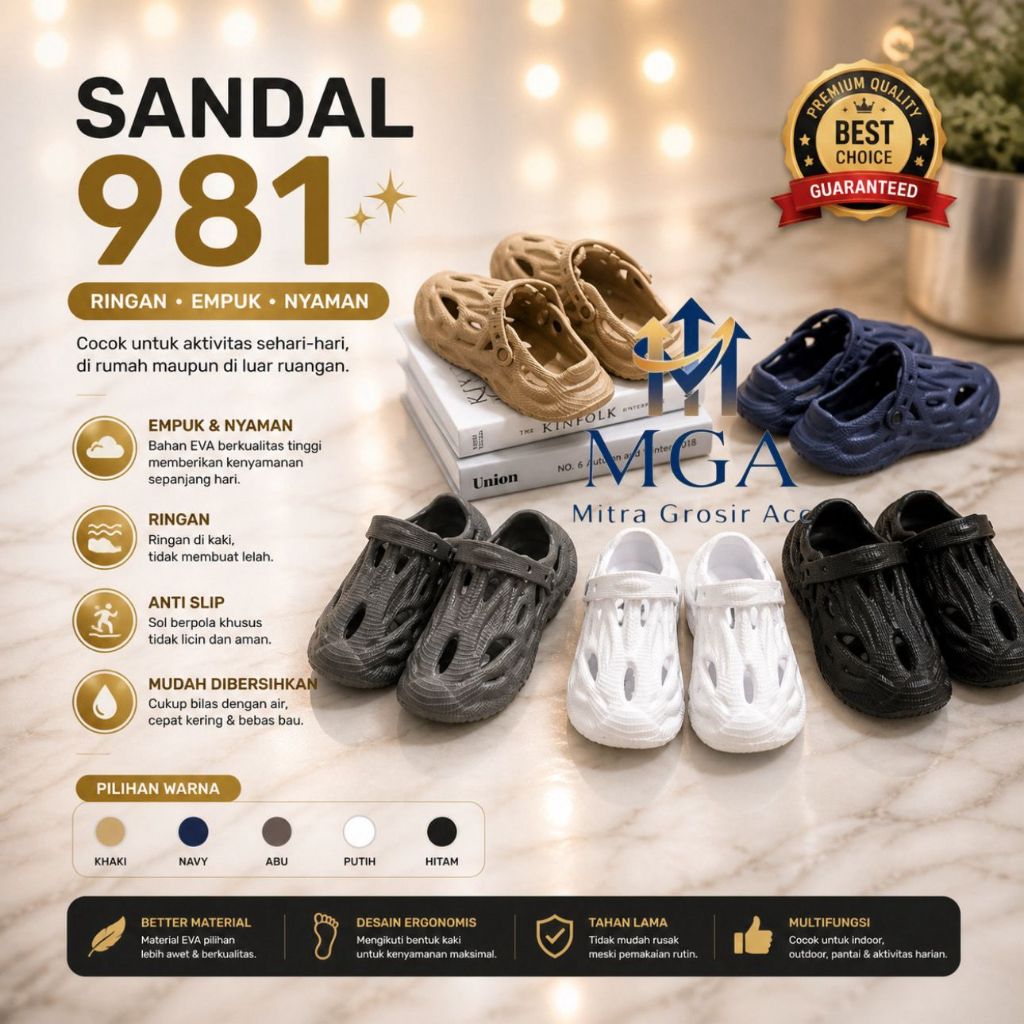 MS -  SALE 981 Sepatu Karet Pria Dewasa | Sandal Clogs Pria | Sandal Karet Pria | Sepatu Clogs aeros