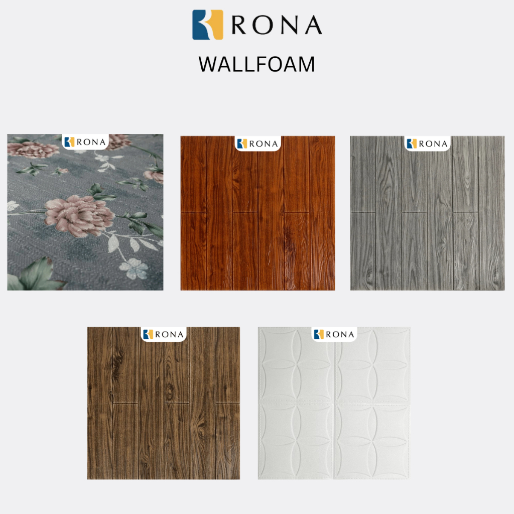 RONA - 3D Wallfoam Dinding 5.5 MM Wallpaper Dinding 3D Foam Ukuran 70 X 70 cm dan 69 x69 cm