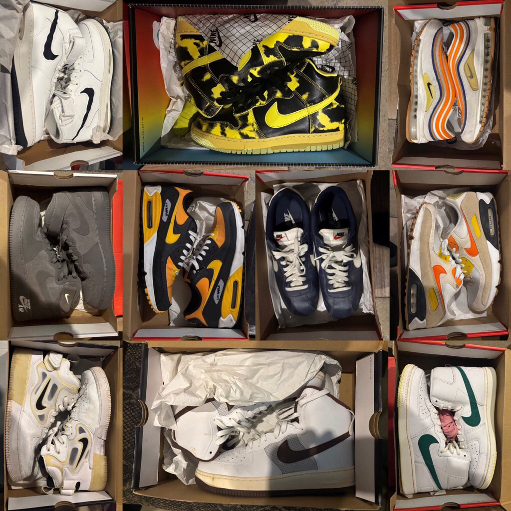 Borongan Sneakers Nike Original 10 pasang (Size 9.5 semua)