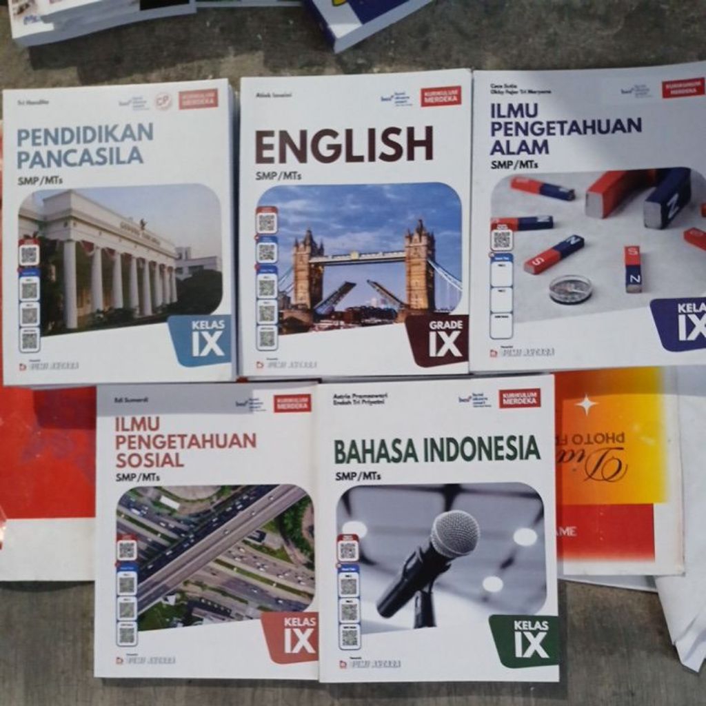 Buku Paket Kurikulum Merdeka SMP/MTs Kelas 9 Bumi Aksara IPS/Seni Rupa/IPA/Bahasa Indonesia/English/