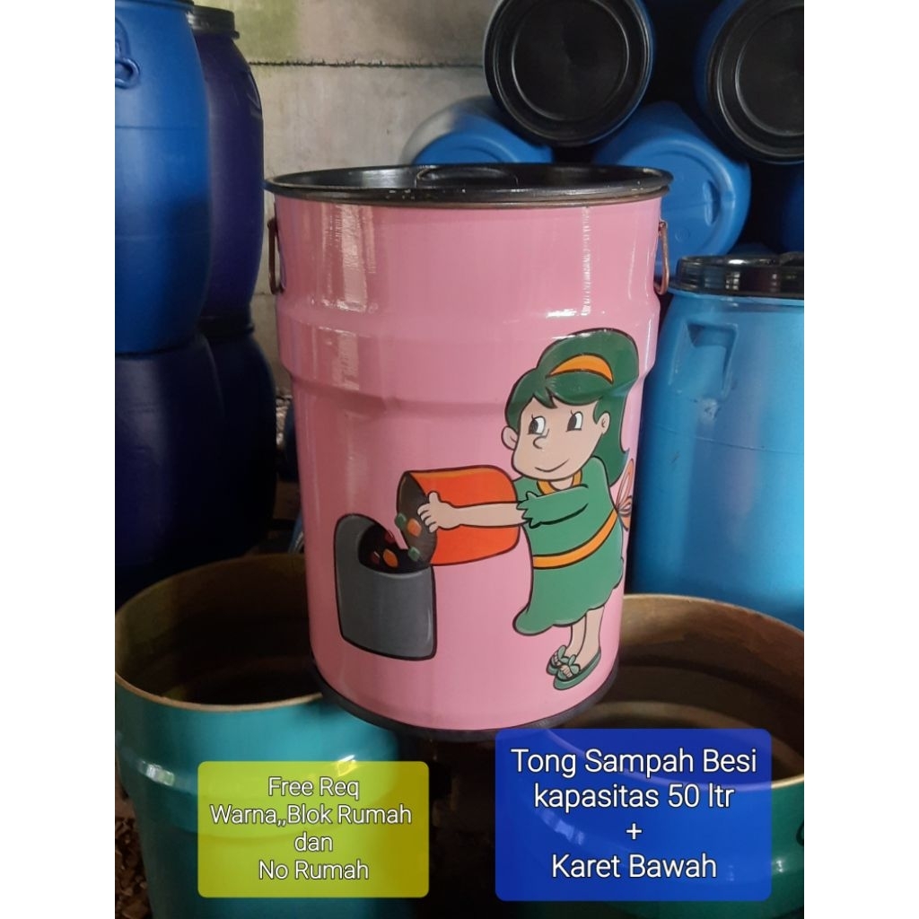 Tong Sampah Besi Kapasitas besar 50 ltr