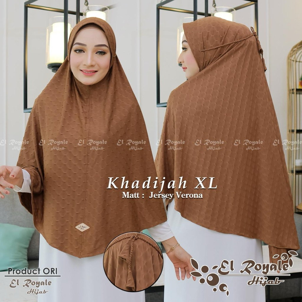 Bergo Hijab Instan Khadijah XL Ori El Royale