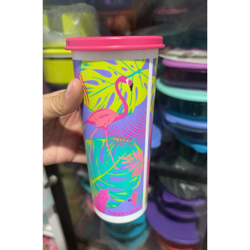 Flamingo tumbler tupperware 470ml New