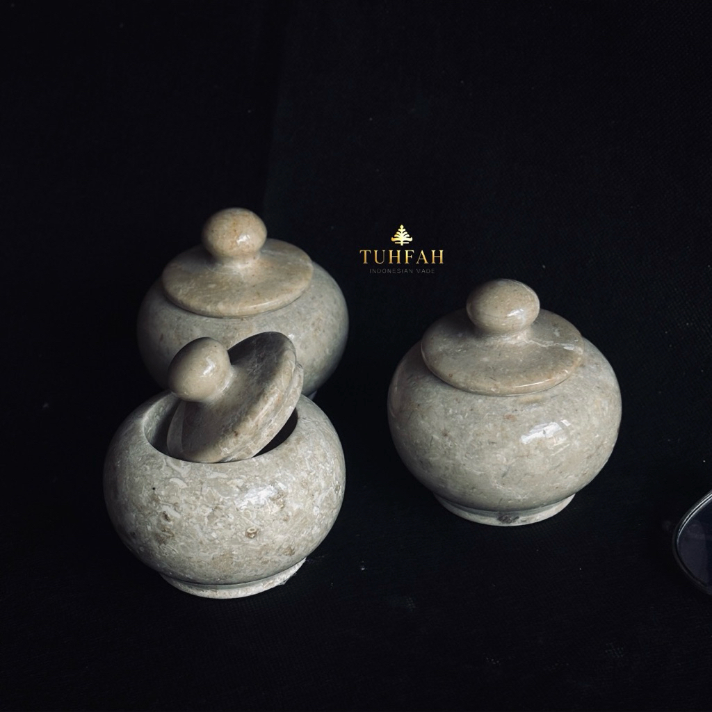 deco cuan - guci mini marmer , tempat perhiasan / fungsional dekorasi