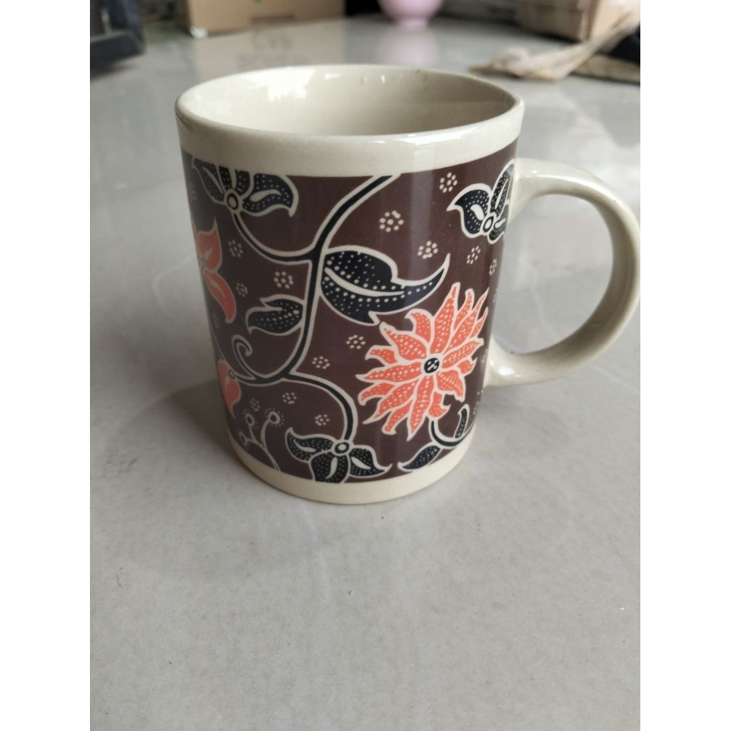 mug keramik 11oz motif batik