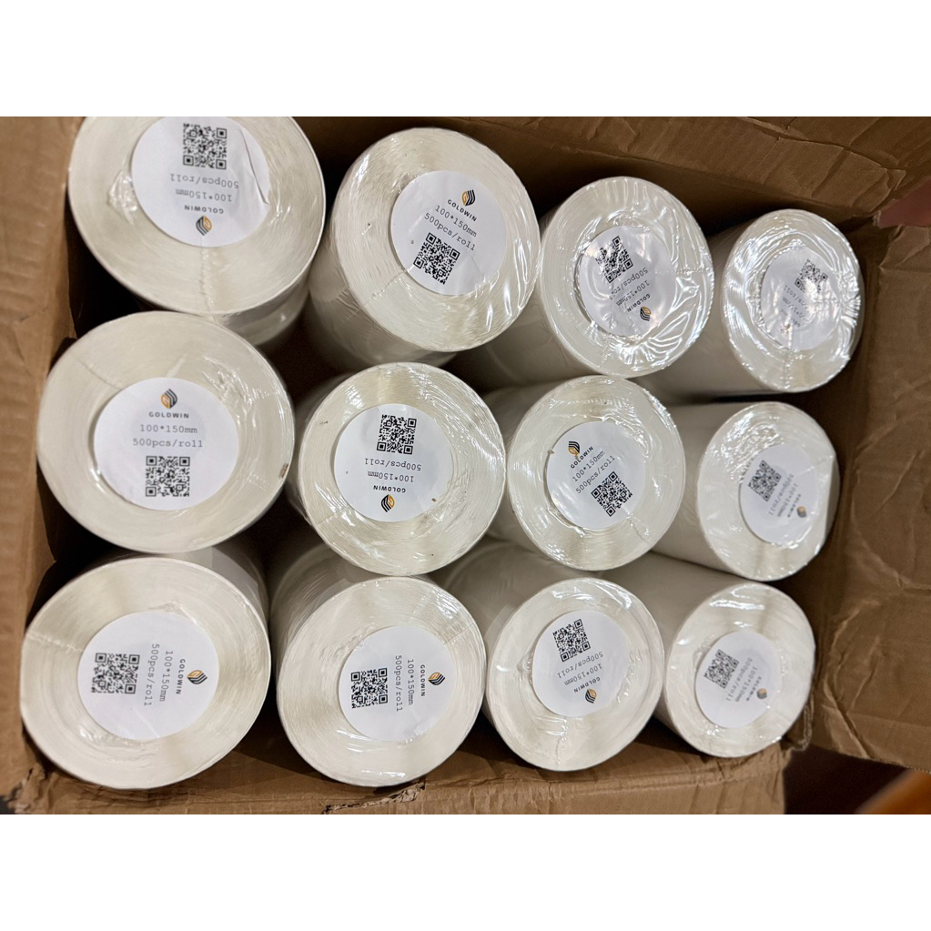 label stiker thermal 100*150 500 lembar merk GOLDWIN