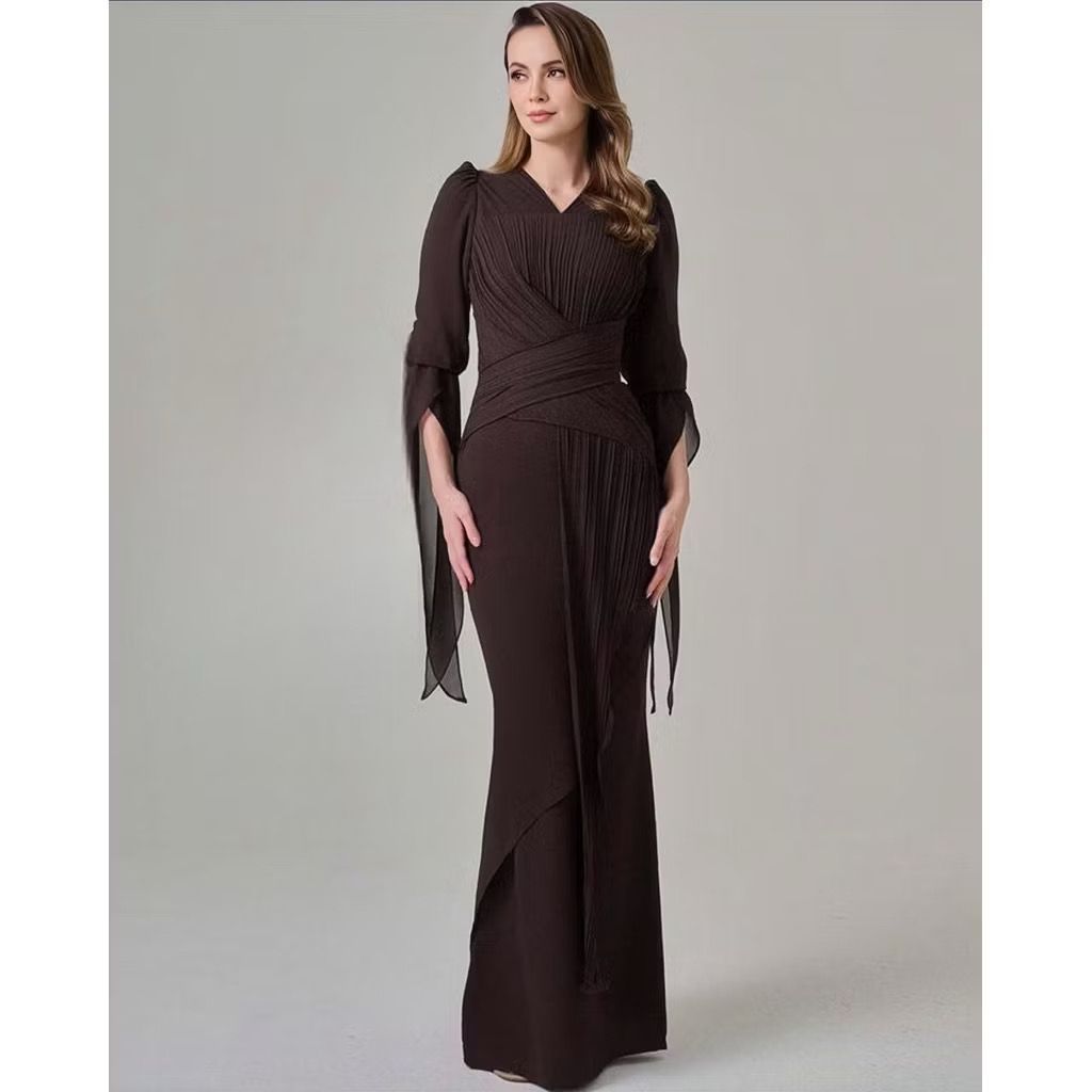 New Cyren  Dress Model Malaysia Mermaid Baju Kurung Pres Boby Dress Kondangan Terbaru 2026 Warna Bes