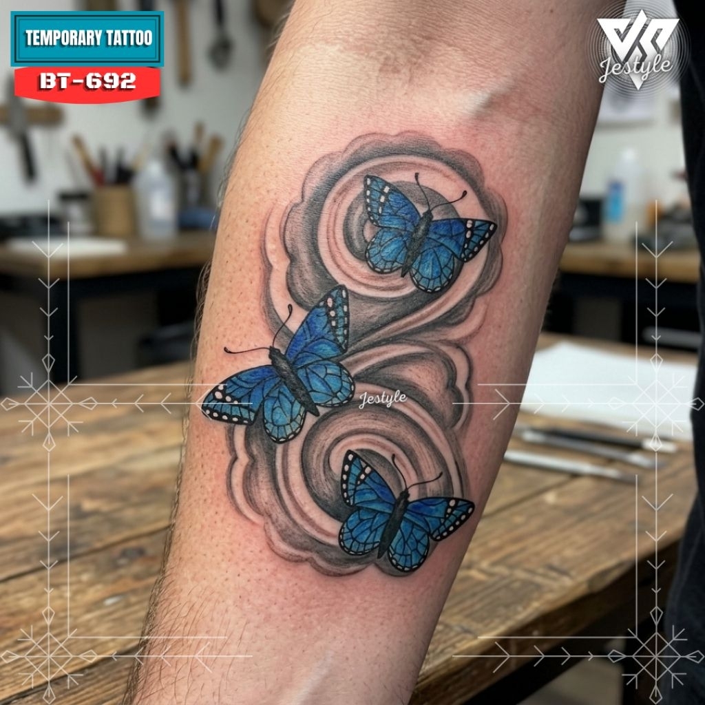 [TH-692] Tato Temporer Temporary Tattoo kupu-kupu